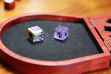 Load image into Gallery viewer, Stone Dice Set w/Safflower Pear Wood Box