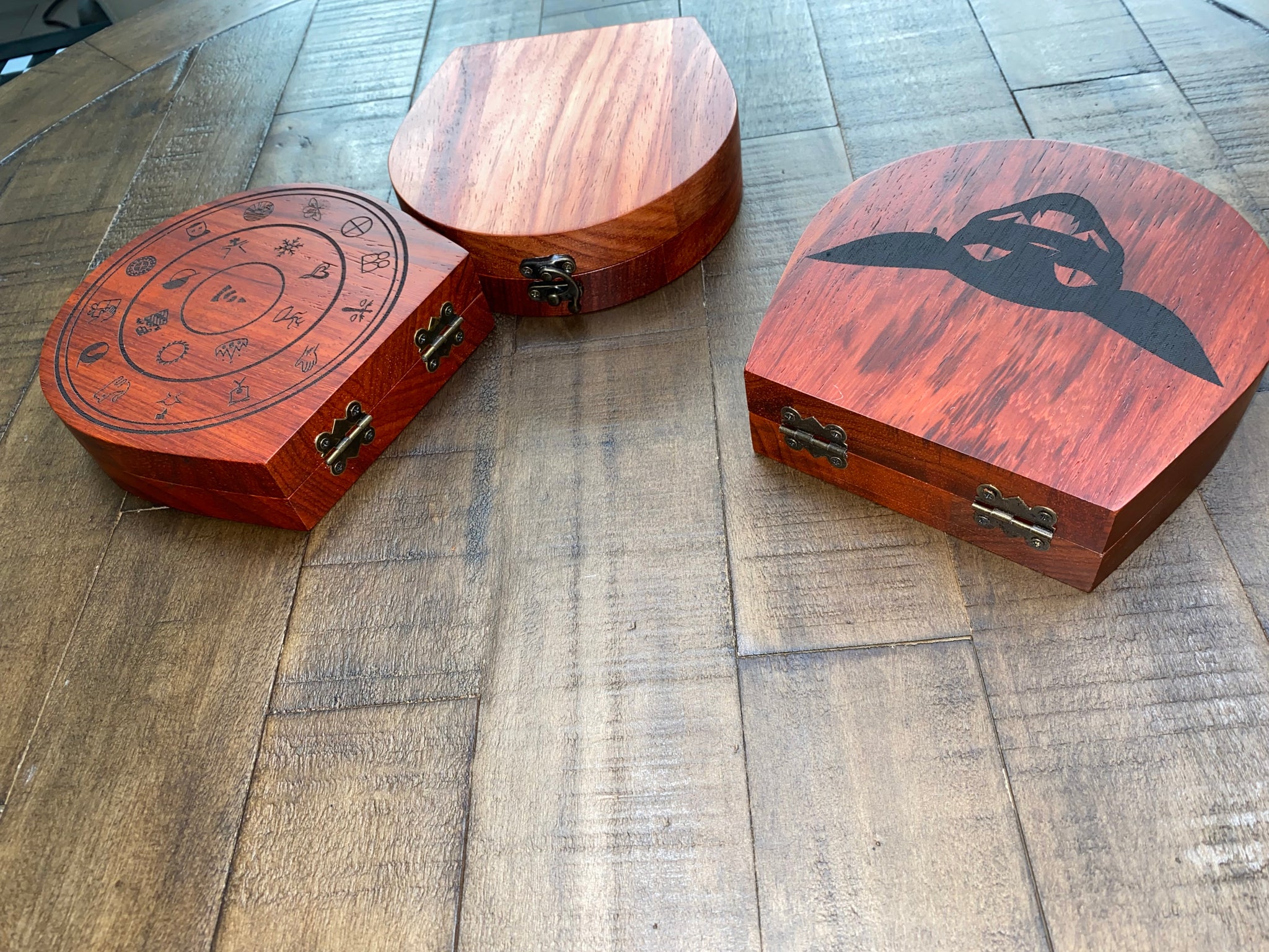 **アンティーク風♡SAVON‪ꔛ‬パウダーBOX** Safflower Pear Wood Box – Alleyman Tarot